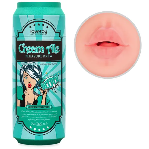 Buze realiste moi și deep throat în conserva Cream Ale masturbator - 78692141