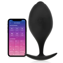 Ou stimulativ negru pentru femei, 9 moduri de vibrație + aplicație - 73771243