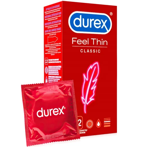Durex Feel Thin Classic prezervative subțiri 12 buc - 71681659
