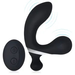 Masaj vibrațional negru pentru prostată cu 11 programe + telecomandă - 76085600