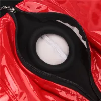 Boxeri roșii cu inel pentru strap-on + buzunar pentru vibrator - 79378237 - 10