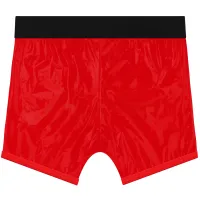 Boxeri roșii cu inel pentru strap-on + buzunar pentru vibrator - 79378237 - 2