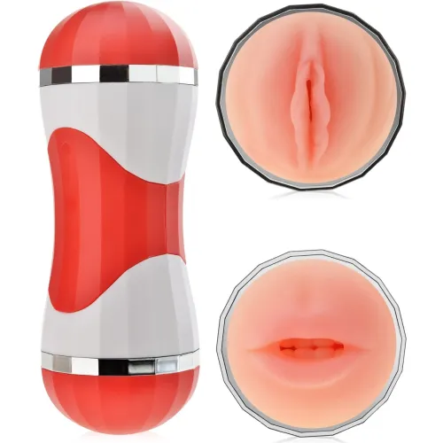 MASTURBATOR FAȚĂ-VERSO VAGIN ÎN TUB REALIST ȘI GURĂ DIN CYBERSKIN Y - 72770360