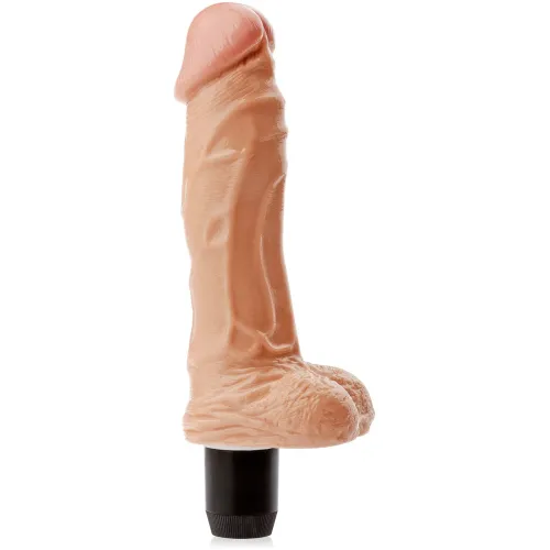 VIBRATOR CU COLOANĂ VERTEBRALĂ ȘI TESTICULE - CYBER PIELE TOG 111035