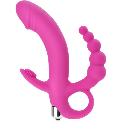 VIBRATOR G-SPOT CU LIMBA PENTRU CLITORIS ȘI SONDĂ ANALĂ PENTRU STIMULARE TRIPLĂ - 78501378