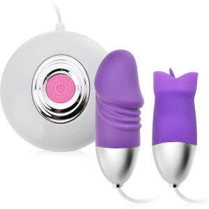 MASTURBATOR DUBLU VAGIN ȘI CLITORIS, PENIS OU  + MASEUR CU LIMBI  - 74011180