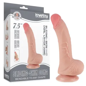 Dildo superrealist cu piele glisantă, 19,5 cm - 75304896