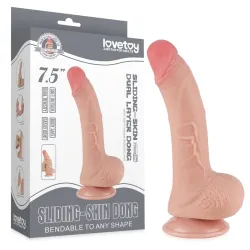 Dildo superrealist cu piele glisantă, 19,5 cm - 75304896