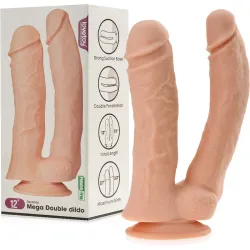 PENIS DUBLU GIGANT XXXL PENTRU PENETRARE VAGINALĂ ȘI ANUS DILDO GIGANT PE VENTUZĂ - 76979567