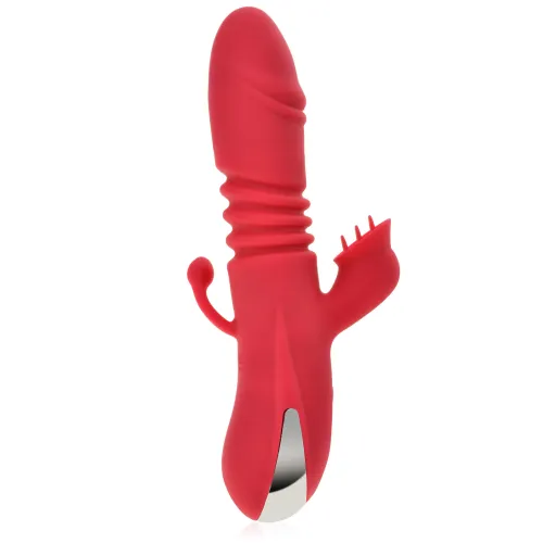 Vibrator rotativ pentru femei cu stimulator pentru clitoris și funcție de încălzire - 72136400