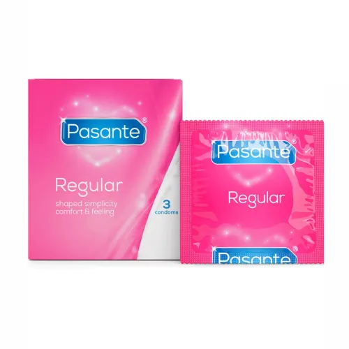 Prezervative clasice Pasante Regular cu rezervor 3 buc - 79479525