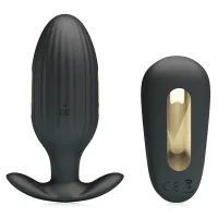 Buton anal vibrant cu electrostimulare 7 funcții + telecomandă - 72577484 - 5
