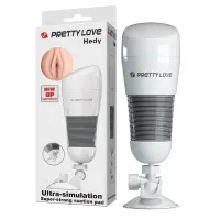 Masturbator masculin tip tub vagin artificial cu vibrații - 74738850 - 9