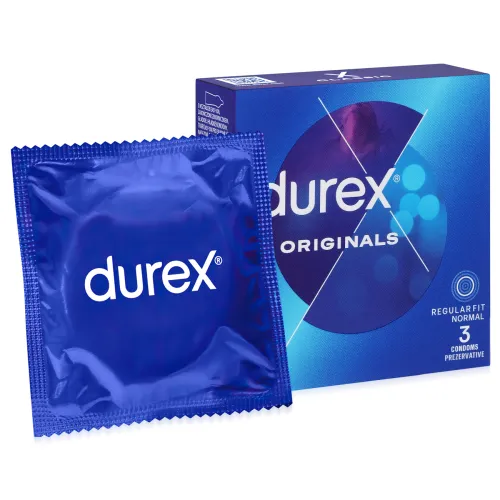 Prezervative clasice din latex Durex Originals 3 bucăți - 72848307