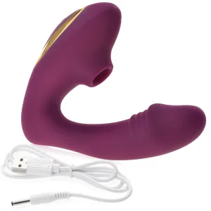 Vibrator autoportant cu funcție de aspirație și vibrație pentru vagin și clitoris - 100 opțiuni de mângâiere - 78488150