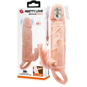 EXTENSIE DE MĂRIRE PENIS 5 cm CU VÂRF CU VIBRAȚII - 10 FUNCȚII - 72714981