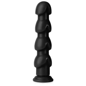 Dildo anal negru cu bile - satisfăcător anal - 72394207