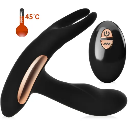 MASAJOR SIMPLU, VIBRATOR ANAL CU FUNCȚIE DE ÎNCĂLZIRE PÂNĂ LA 45C, MÂNGÂIERE ANUS PERINEU ȘI TESTICULE - 76480788