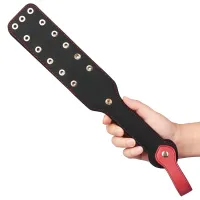 Rebellion paddling din piele dublă BDSM cu ținte decorative 38 cm - 75976761 - 9