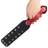 Rebellion paddling din piele dublă BDSM cu ținte decorative 38 cm - 75976761 - 4