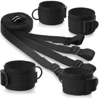 Set BDSM pentru cupluri - cătușe, masca din dantelă, 4 dopuri anale - 73076582 - 3