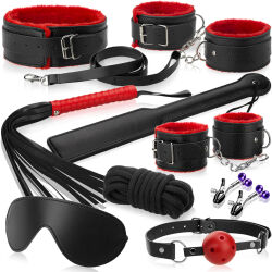 SET GADGET BDSM MARE, ACOPERIT CU UN PLUSH SOFT, BONDAGE - 73754856