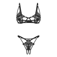 Set lenjerie de lux negru Obsessive Luise Sublim - 71726100 - 6