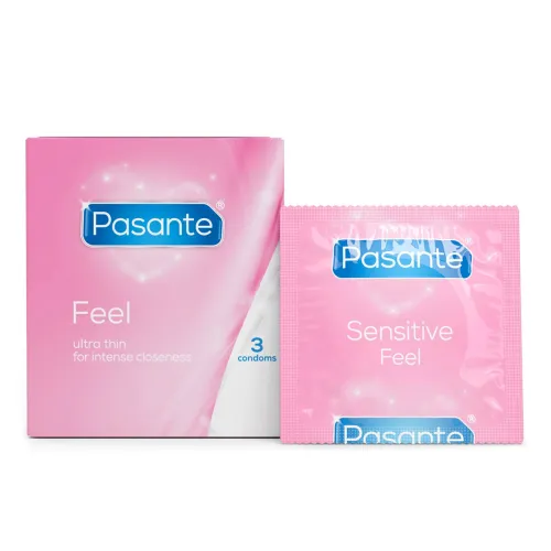 Prezervative Pasante Feel subțiri cu rezervor 3 buc - 77120183