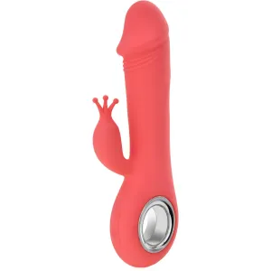 VIBRATOR SILICONIC CU PROTUBERANȚĂ PENTRU CLITORIS IMPERMEABIL MASEUR - 7 FUNCȚII SEXUALE + 2 MOTOARE - 71901310