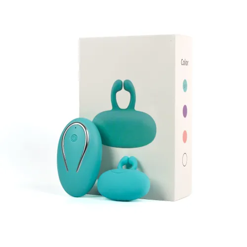 Oul vibrator multifuncțional cu clemă stimulatoare, 10 moduri - 78745469
