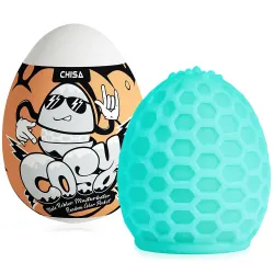 Oul masturbator din gel albastru cu lubrifiant pentru bărbați - 78142419