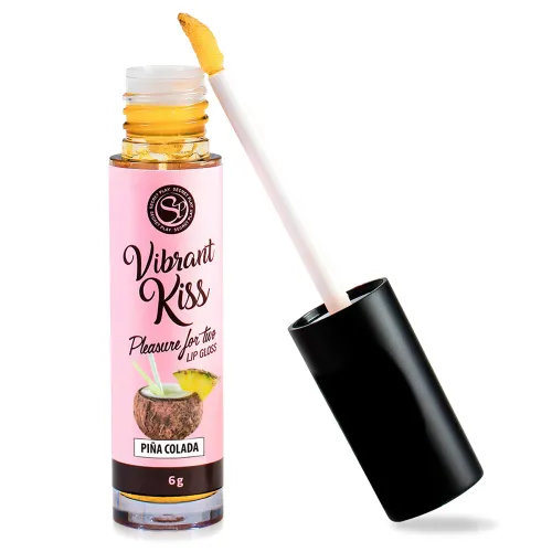 Vibrant Kiss Pina Colada luciu de buze vibrator lichid cu aromă - 78554345