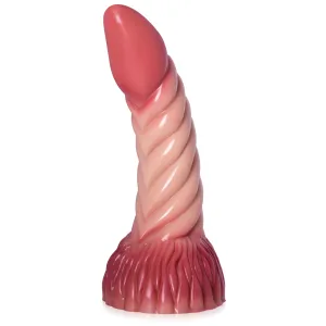 Dildo din silicon 22 cm penis monstru fantezie spirală de penetrare - 79141428