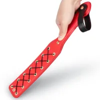 Rebellion masivă paletă roșie BDSM cu șireturi 38 cm - 72142572 - 5