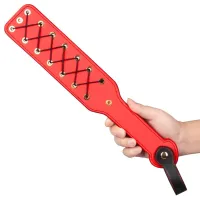 Rebellion masivă paletă roșie BDSM cu șireturi 38 cm - 72142572 - 6