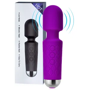 Mini masaj violet wand 160 funcții impermeabil 15 cm - 78631375