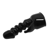 Atașament negru din silicon pentru masajor WAND cu stimulator clitoridian - 73553012 - 3
