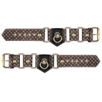 Cătușe elegante din piele pentru mâini Rebellion accesoriu BDSM - 73400331 - 2