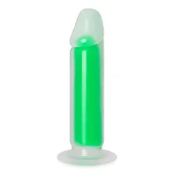 Dildo verde fluorescent penis 22 cm strălucește în întuneric - 70748179