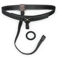 Ham Rebellion cu curea reglabilă din piele, cu detalii aurii și inel - 74528526 - 2