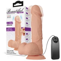 Vibrator realist tip penis cu ventuză și telecomandă, culoarea pielii - 70640419 - 3