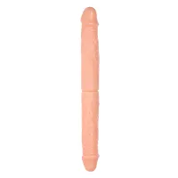 Dildo dublu realist cu culoare de piele flexibil pentru cupluri 36 cm - 71519872 - 3