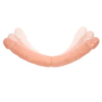 Dildo dublu realist cu culoare de piele flexibil pentru cupluri 36 cm - 71519872 - 2