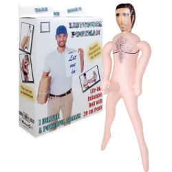 Păpușă gonflabilă POȘTAȘUL, penis de 20 cm - 71579101