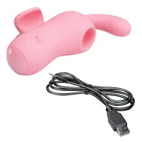 Stimulator clitoridian cu unde de presiune și stimulator flexibil, roz - 77562419 - 2