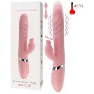 VIBRATOR ÎNCĂLZIT LA 45°C ROTATIV-GLISANT CU TERMINAȚII ȘI LIMBĂ - 71122705