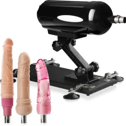 MAȘINĂ DE SEX - 420 MIȘCĂRI / MINUT - TURBO VIBRATOR MIȘCARE GLISANTĂ + 3 DILDO INCLUSE - 72069465