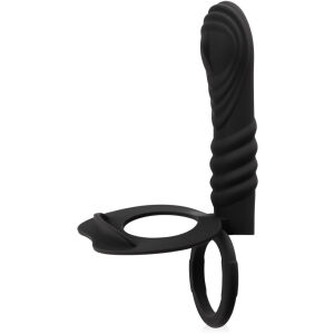 INEL PE PENIS ȘI TESTICULE EXTENSIE CU DILDO ANAL PENTRU DUBLĂ PENETRARE - 70776049