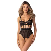 Body dantelat deschis cu decupaje Obsessive Hersis - 76631722 - 6