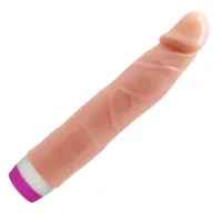 Vibrator realist anatomic bej cu potențiometru rotativ, 21,5 cm - 77174857 - 5